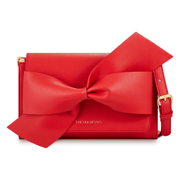 Red bag The Duchesses with bow